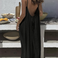💃LAST DAY SAEL 50% OFF!!✨Women's Solid Color Backless Cami Dress💕