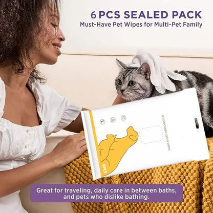 🔥HOT SALE 49% OFF🔥Deodorizing Pet Glove Wipes For Dogs（6Pcs）