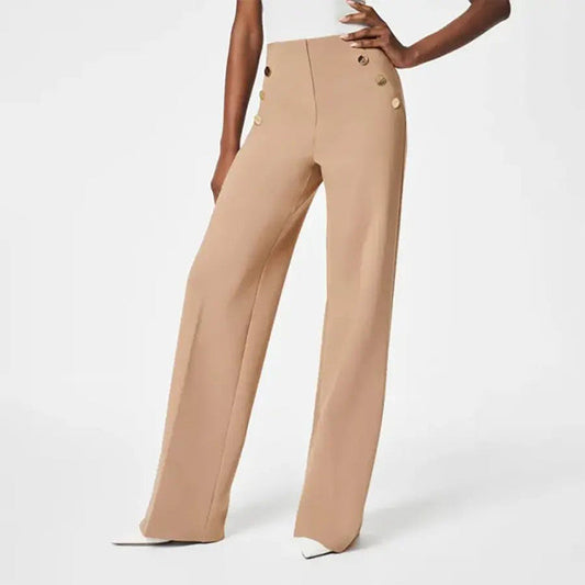 🍂Three lengths available🌟Winter High Stretch High Waist Wide Leg Trousers