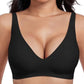 🎅🥳2026 HOT SALE 60% OFF💕 Jelly Wireless Womens Comfortable Wireless Bras Push Up Bralettes Seamless Tshirts Bras Deep V Everyday Bras