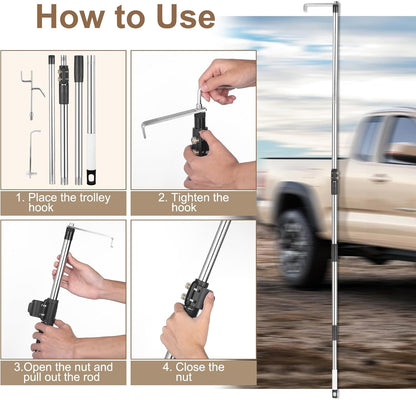 ⏰Last Day Promotion 49% OFF💖Truck Cargo Grabber, Telescoping Pickup Truck Bed Retriever Tool