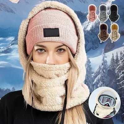 ❄️Hot Sale 49% Off🔥Winter Outdoor Sherpa Hooded Sports Windproof Mask🎁The Best Christmas Gift🎄
