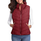 ✨️Cozy Without Bulk: Puffer Vest Women Sleeveless Zip Up Outerwear