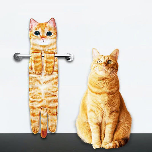 🎁Christmas Gift idea 50% OFF🎄🎅✨😺Cute Cat Hand Towel🐾