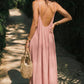 💃LAST DAY SAEL 50% OFF!!✨Women's Solid Color Backless Cami Dress💕