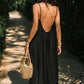 💃LAST DAY SAEL 50% OFF!!✨Women's Solid Color Backless Cami Dress💕