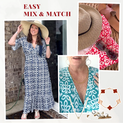 🌸Hot Sale - 49% OFF🌸Bohemian Casual Print V-neck Waist Wrap Long Dress