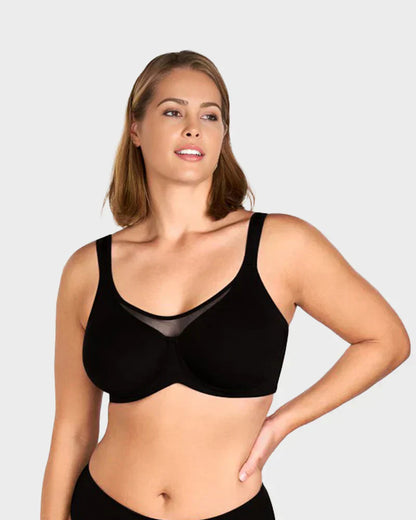 🏆 Last Day Special Price £7.99! 💐Women's Elegant Sheer Full Coverage Plus Size Bra