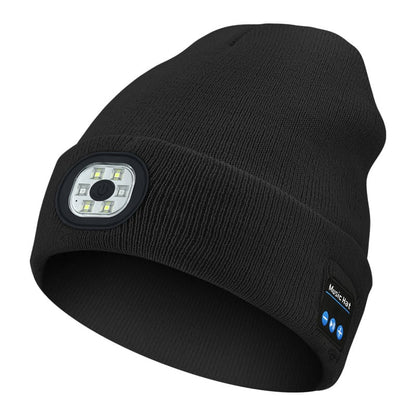💥This Week's Special Sale🎁— Gift Bluetooth Beanie with LED Headlight and Removable Speakers❄️