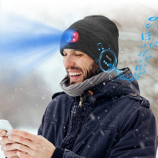 💥This Week's Special Sale🎁— Gift Bluetooth Beanie with LED Headlight and Removable Speakers❄️