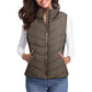 ✨️Cozy Without Bulk: Puffer Vest Women Sleeveless Zip Up Outerwear