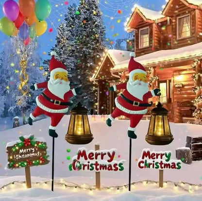 🎅LAST DAY SPECIAL PRICE:£11.99!!✨Christmas Solar Kettle Light & Lantern Garden Decor Collection