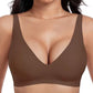 🎅🥳2026 HOT SALE 60% OFF💕 Jelly Wireless Womens Comfortable Wireless Bras Push Up Bralettes Seamless Tshirts Bras Deep V Everyday Bras