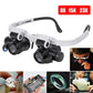 🎁👓8X 15x 23x Head Wearing Magnifying Glass with LED Light Headband