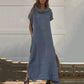 💃Women’s Cowl Neck Cotton and Linen Casual Dress
