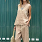 💕Women's 2 Piece Outfits Loose Fit Sleeveless Top & Long Pants