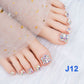 🔥Hot Sale 50% OFF 🔥Delicate Glitter False Toe Nails Kit