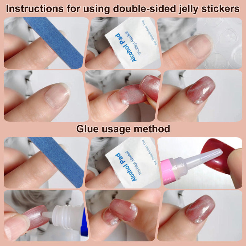 14 Sheets Square Press on Toenails-5