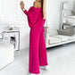 🌷Last Day Promotion 49% Off✨Women's Solid Color Drop Shoulder Pullover and Loose Pants Set