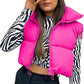 🎁Last Day 49% Off🔥Women's Solid High Neck Zip Up Puffer Vest