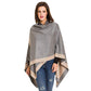🎁Last Day Promotion 49% Off🔥Women's Elegant Color Block Poncho Wrap for Fall & Winter