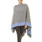 🎁Last Day Promotion 49% Off🔥Women's Elegant Color Block Poncho Wrap for Fall & Winter