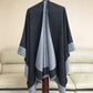 🎁Last Day Promotion 49% Off🔥Women's Elegant Color Block Poncho Wrap for Fall & Winter