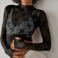 🔥Black Friday Promotion 49%OFF🔥Women's Floral Sheer Lace Layering Top with Thumb Hole
