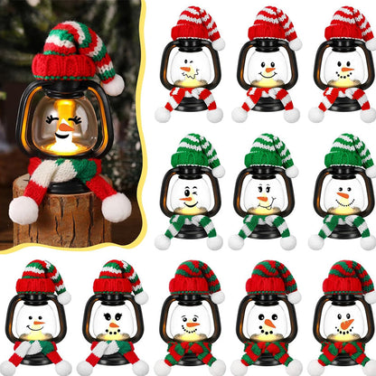 🔥LAST DAY SALE 50% OFF🔥 Buy 1 Get 1 Free ⛄Christmas Decoration Mini Snowman Lantern with Hats and Scarves💝