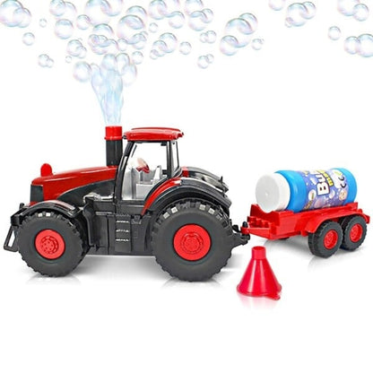 🎅CHRISTMAS SALE 50% OFF!!🎁Bubble Tractor with Bubble Trailer - Realistic Kids Toy with Light and Sound🚜🫧
