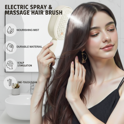 📢📢50 %  OFF !! ⏰Electric Spray & Massage Hair Brush✨