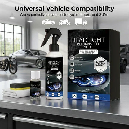 🏆LAST DAY SALE: ONLY ￡8.99!!🚗🔆Professional Car Headlight Restoration Kit🫧 – Removes yellowing & scratches, restores clarity & UV protection – easy DIY solution ✨